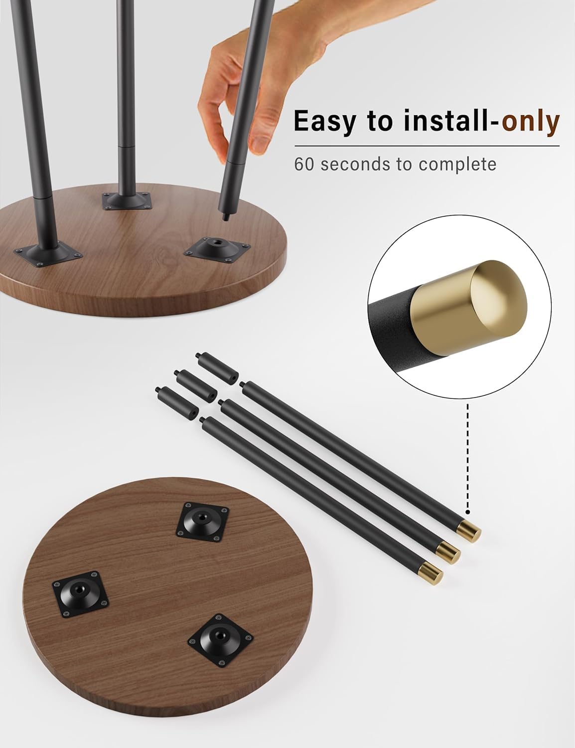 Plant Stand Indoor Outdoor: Small Plant Stand Indoor 16" Convertible Flowers Pot Holder - Small Round Side End Table Mid Century Modern Decor - Plant Table for Home Decor