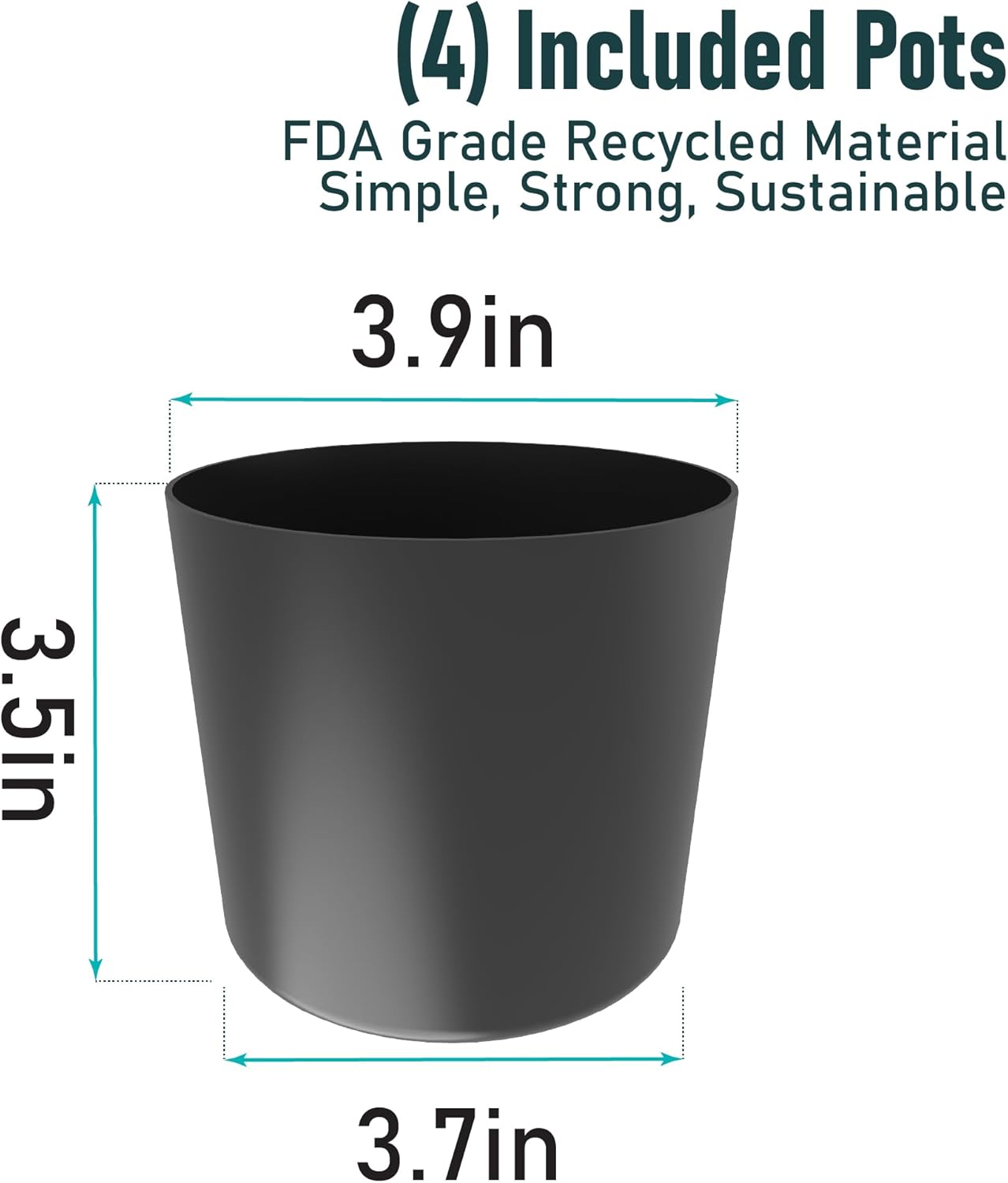 Urban Garden Decor with Pots Included, Hanging Planters for Indoor Outdoor Plants, Hanging Flowerpots, Wall Hanging Plant Holder Window Plant Shelves (Coffee Brown, Shelf 4 Pots)