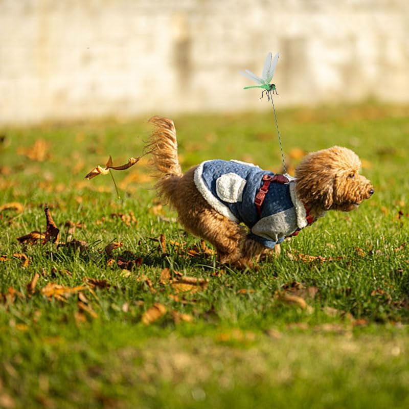 Spiritlele 16 PCS Fake Dragonfly Clip Colorful Hat Clip 3D Dragonfly Garden Decor for Patio Outdoor Indoor
