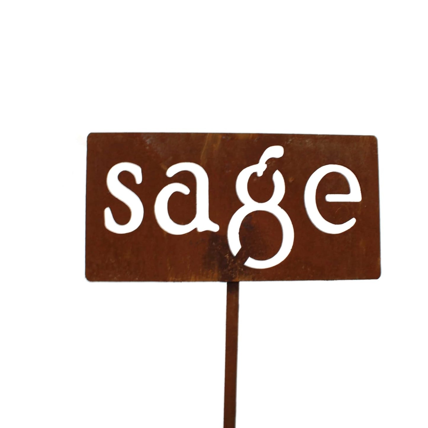 Classic Metal Garden Markers 19 Inches Tall (sage, Naturally Rusted)