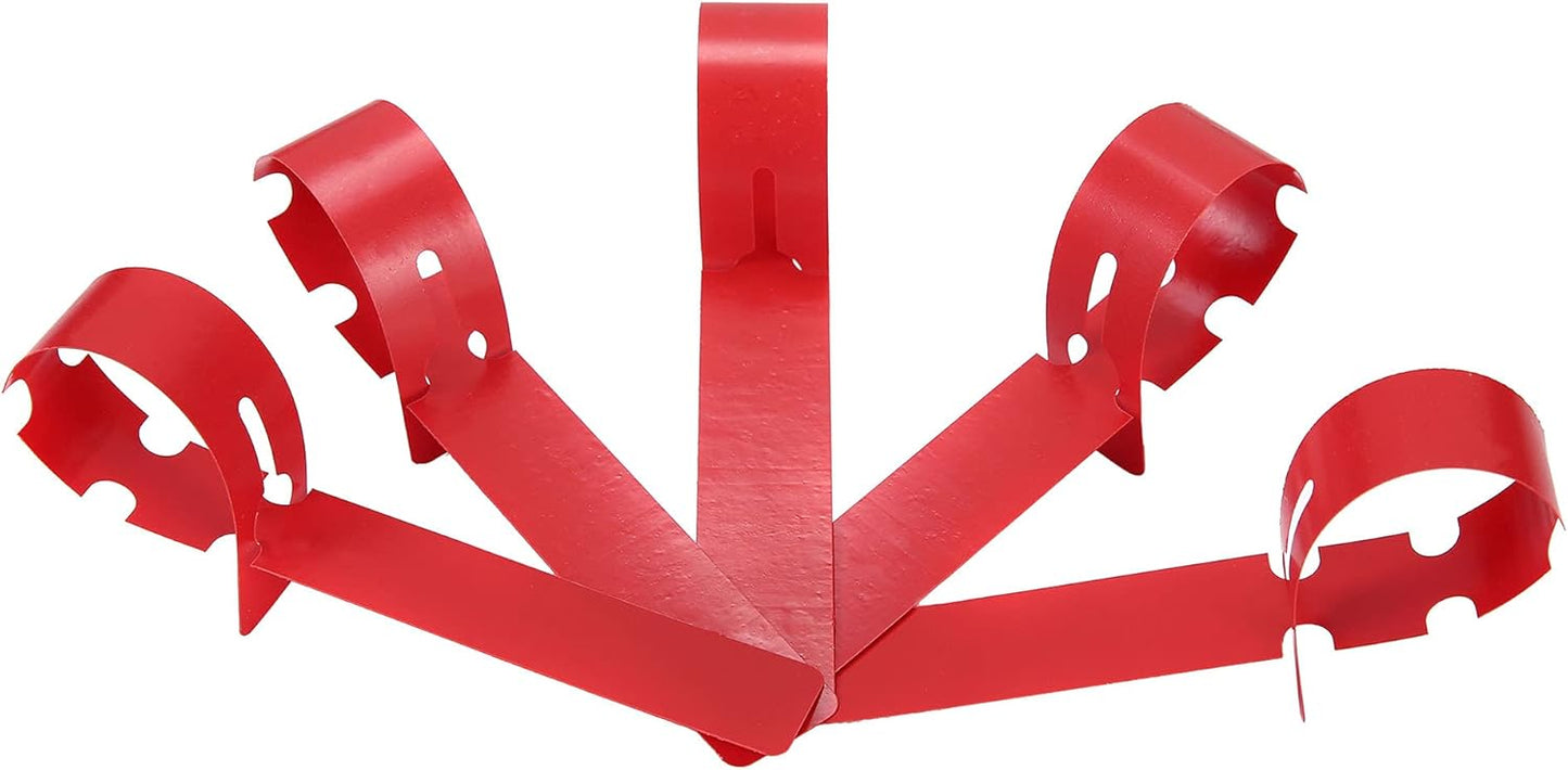 200 Pcs Red Plastic Plant Tags with a Marker Pen, Wrap Around Hanging Tree Tags Nursery Garden Labels Waterproof Nursery Garden Stakes, 2x20cm