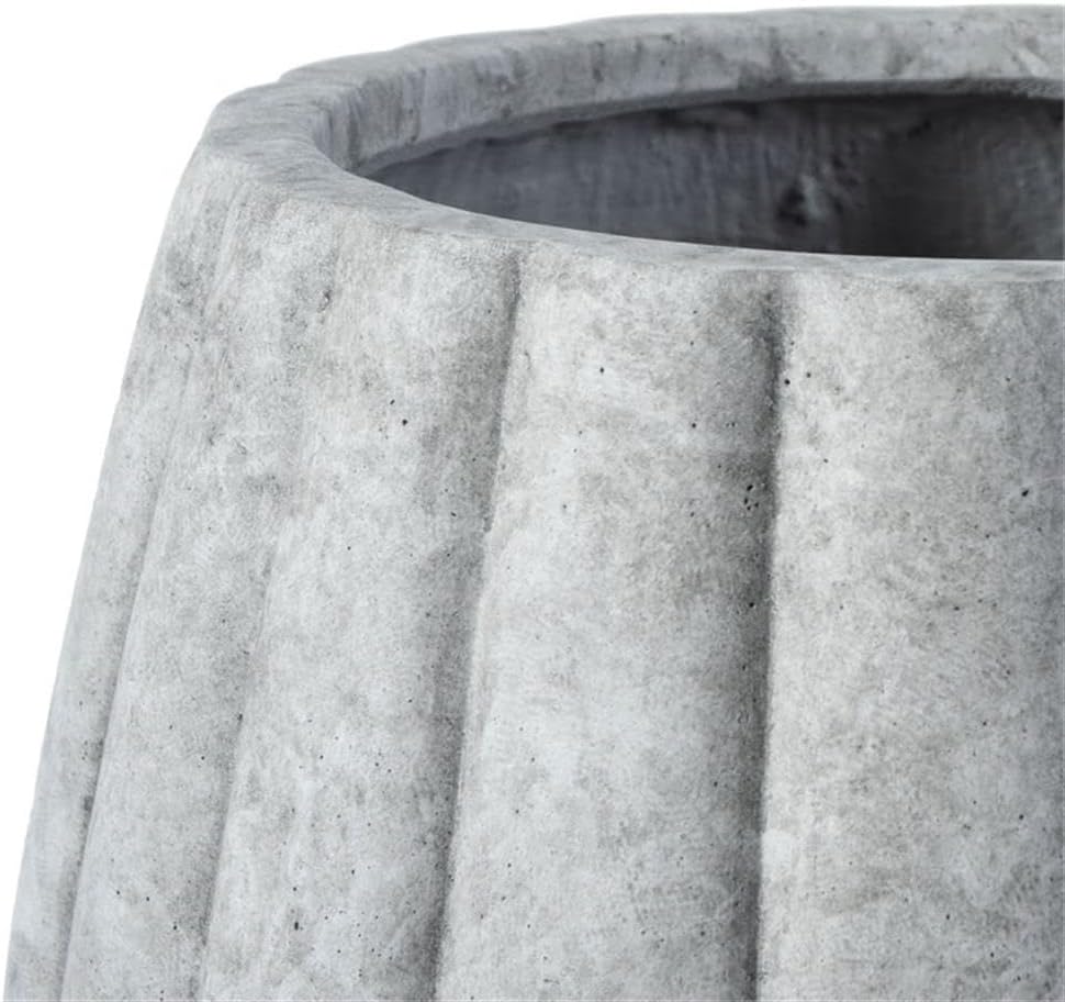 SAFAVIEH Outdoor Collection Kaston Light Grey Concrete Planter (Fully Assembled)