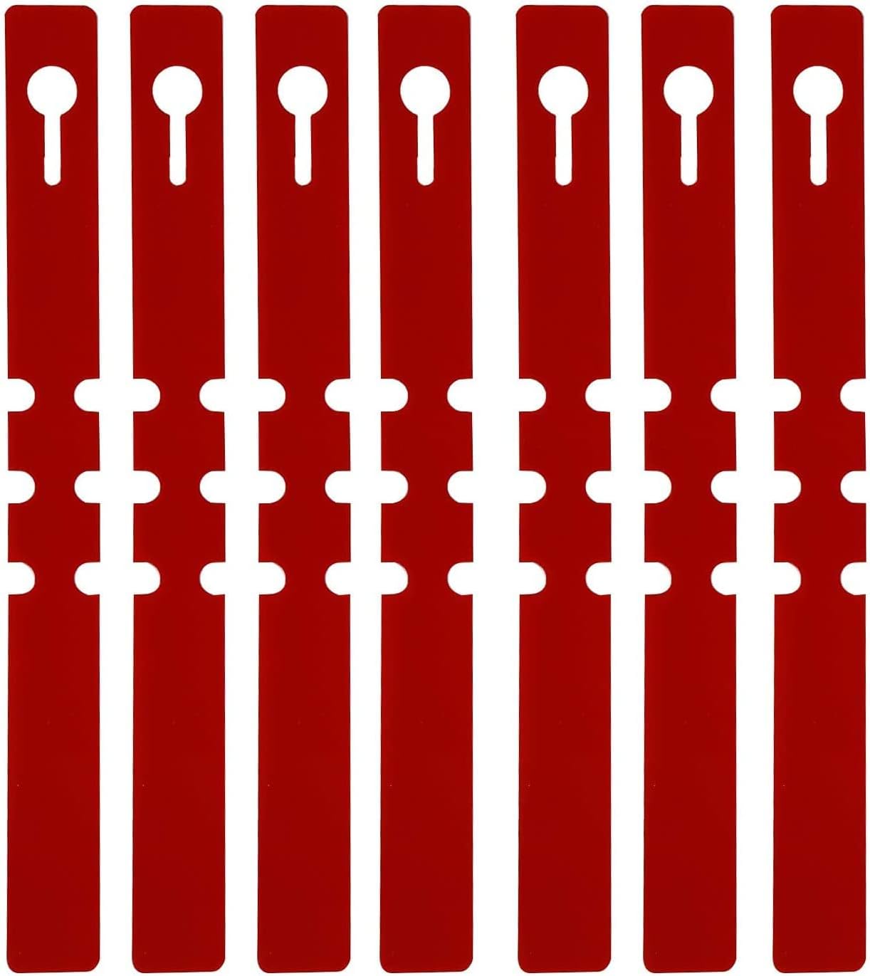 KINJOEK 1200 PCS Red Plant Labels Tags, Plastic Adjustable Wrap Around Waterproof Hanging Garden Tree Tags Plant Loop Tag for Identifying Various Outdoor Nursery Plants Flowers, 2x20cm