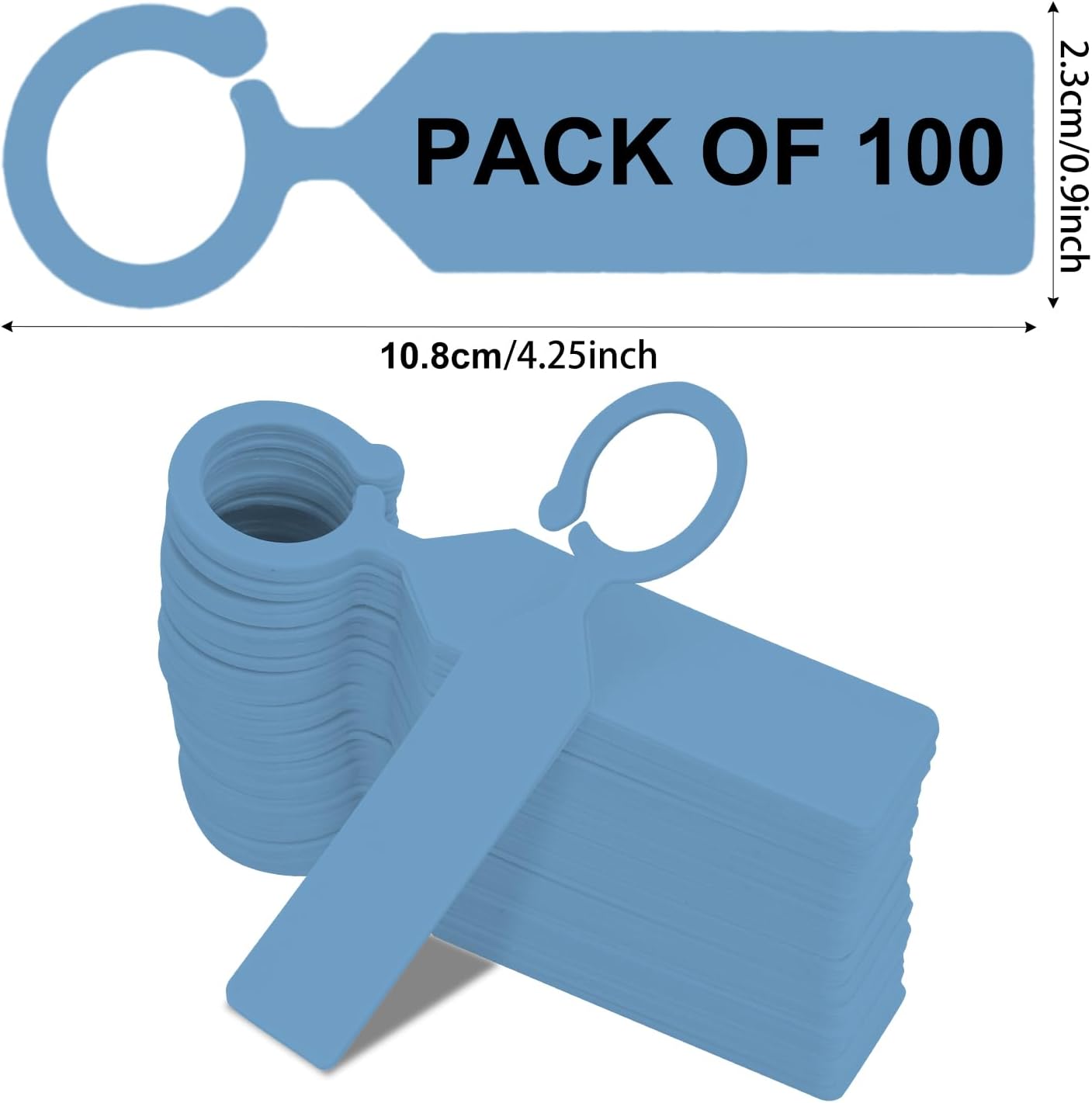 Plant Labels Yuanling 100Pcs Plastic Waterproof Plant Tree Tags Nursery Garden Markers for Indoor Outdoor Gardening Plants Vegetables Flowers Potted (Blue Color with 1 Marker Pen)