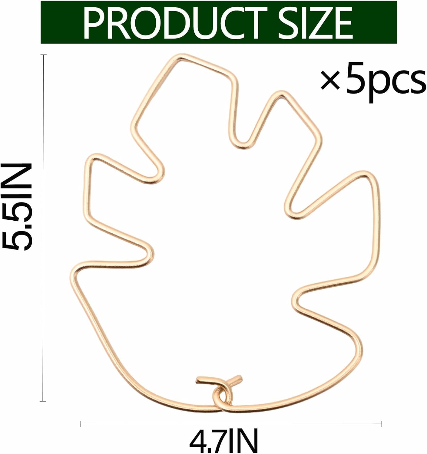 5.5 * 4.7IN Monstera Stem Support Stake with Clips - 5Pcs Durable Climbing Plant Support for Monstera, Fishbone Cactus, Easy Installation, for Plant Lovers