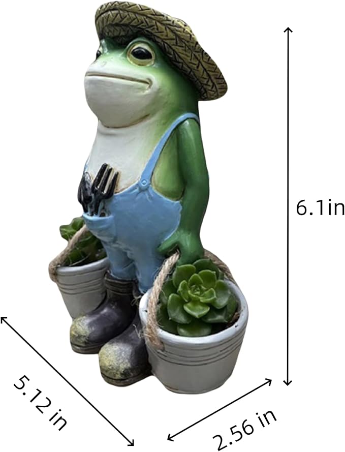 Frog Garden Decor, Frogs Garden Statue for Yard, Outdoor Statues for Garden，for Yard Art Lawn Ornaments Porch Patio Balcony Home House - Birthday Gifts for Grandma Mom Women and Housewarming GifT
