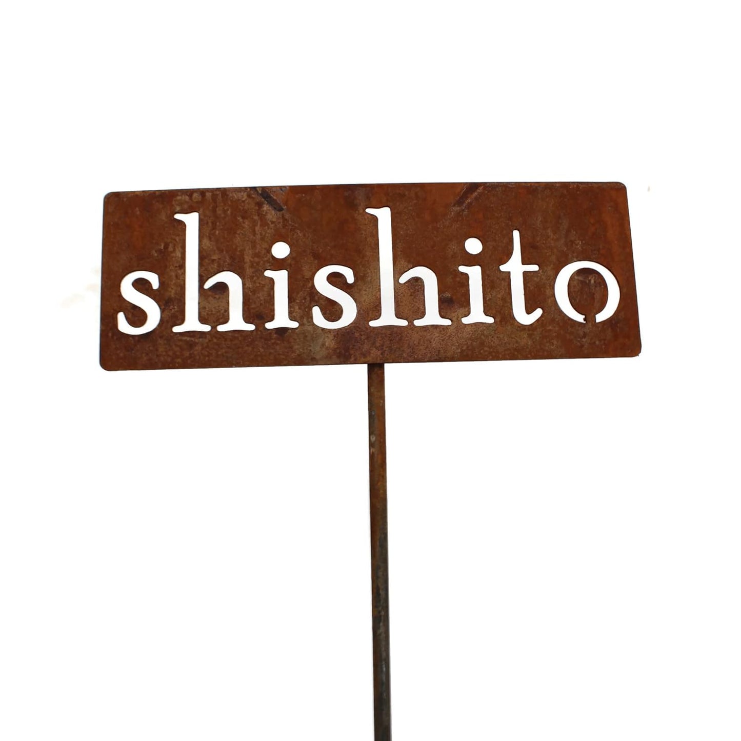 Classic Metal Garden Markers 19 Inches Tall (shishito, Naturally Rusted)