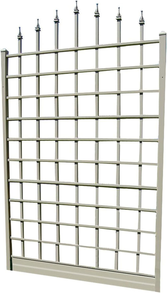 Dura-Trel Winchester 57 x 95 Inch PVC Vinyl Outdoor Garden Patio Trellis, with Wall Mounting Screws, White