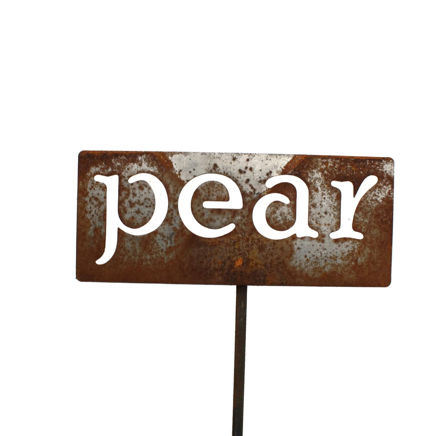 Classic Metal Garden Markers 19 Inches Tall (pear, Naturally Rusted)