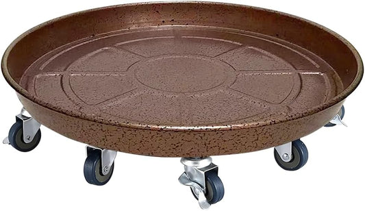 Plant Caddy with Wheels, Heavy Duty Plant Stand with Universal Wheels, Round Pot Trolley for Indoor Outdoor,18inch Bronze