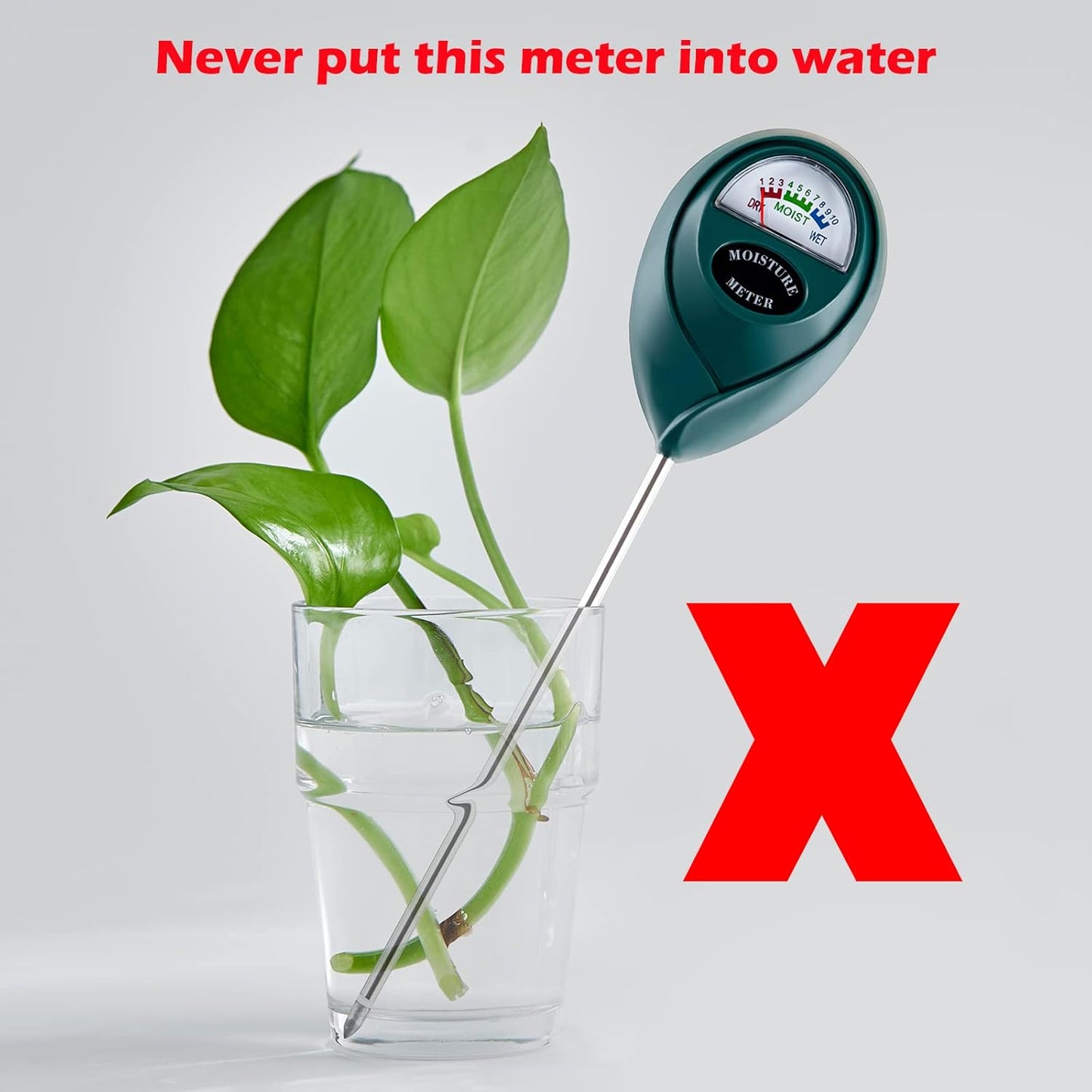 Tennedriv Green 2 Pack Soil Moisture Meter for House Plants, Plant Water Meter,Plant Moisture Meter for House Plants and Outdoor Plants, No Batteries Required