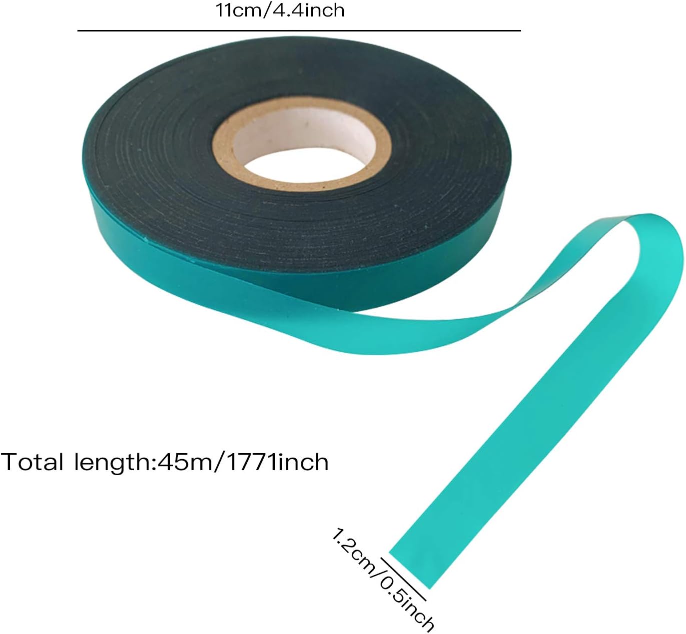 Coobbar Stretch Tie Tape, 0.5 Inch Wide Stretch Tie Tape Garden Tie Tape Thick Plant Ribbon Garden Green Vinyl Stake for Indoor Outdoor Patio Plant Use (600 Feet)