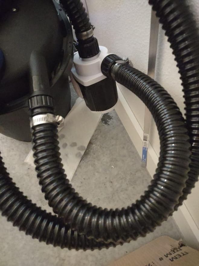 Pond Hose ID 2” × 25ft Black Corrugated Flexible Reinforced PVC Hose Vinyl Tubing for Pond Pump Fountain Garden Waterfall, Non-toxic & Kinkproof, with 2 clamps