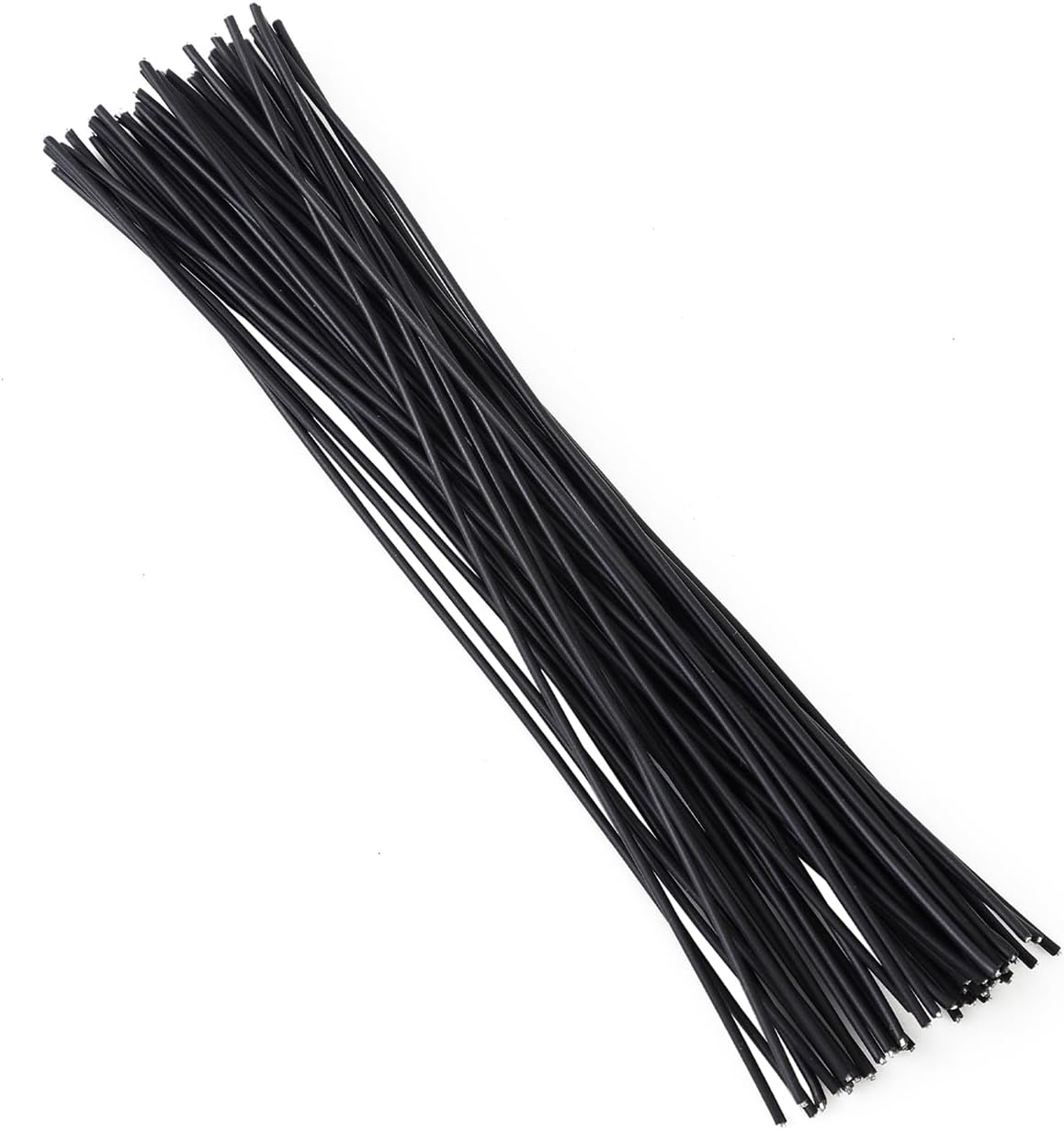 200 Pcs 6 inch Garden Twist Tie, Round Plastic Twist Ties for Plants, Vines and Wrapping Cords or Christmas Tree Gardening Plants Growth and Care, Office Home Cable Organization (Black)