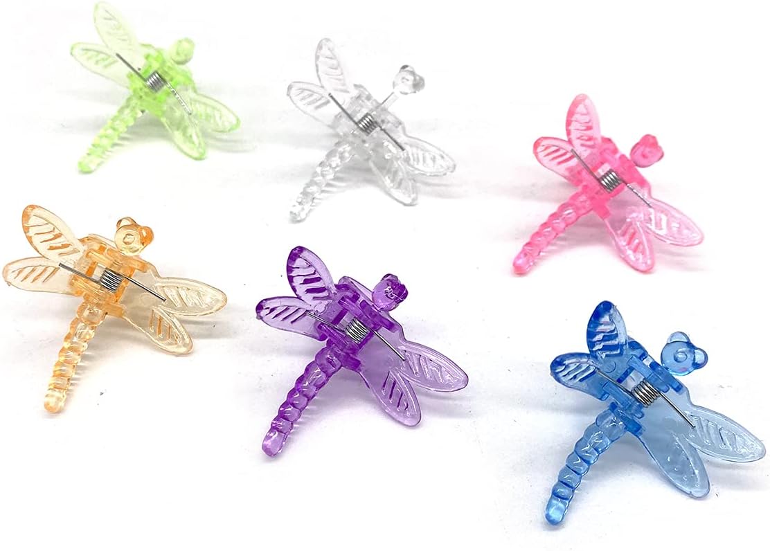 30Pcs Colorful Dragonfly Orchid Clips, Garden Plant Vine Support Clips Flower Clips