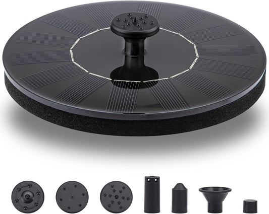 LAWOHO Solar Fountain Pump 1.5W Upgraded Submersible Solar Water Fountain Panel Kit for Bird Bath,Small Pond,Garden and Lawn