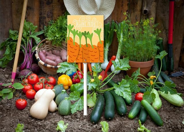 Eveokoki Aluminum Seed & Plant Labels - Plant Markes for Seedlings-Plant Tags for Pots - Garden Signs for Vegetable - Durable Markers for Plants Outdoor Waterproof - Garden Decor for Farmhouse