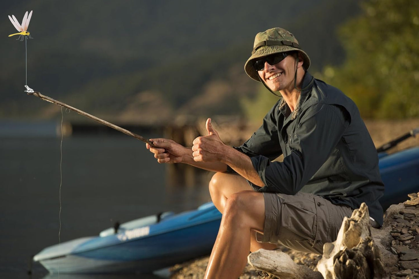 Spiritlele 16 PCS Fake Dragonfly Clip Colorful Hat Clip 3D Dragonfly Garden Decor for Patio Outdoor Indoor