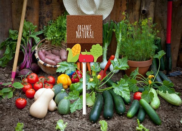 Eveokoki Aluminum Seed & Plant Labels - Plant Markes for Seedlings-Plant Tags for Pots - Garden Signs for Vegetable - Durable Markers for Plants Outdoor Waterproof - Garden Decor for Farmhouse