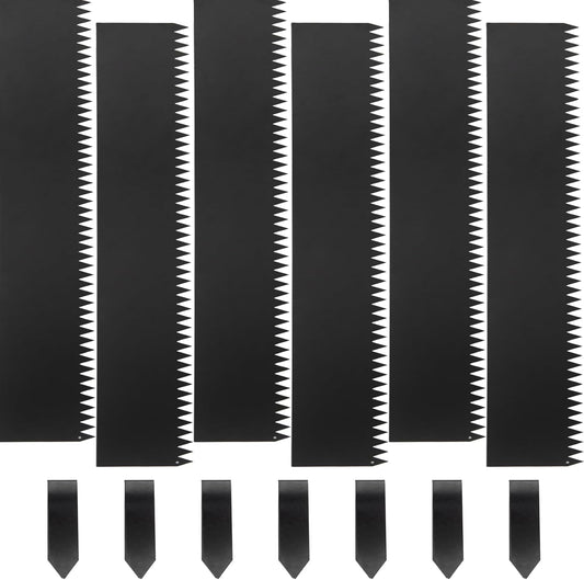 Steel Landscape Edging 40" Lx6 H, 6pcs Metal Landscape Edging with 7 Stakes, 20Ft Easy-to-Install Garden Edging for Flexible Bend, No-Dig Lawn Edging Border for Yard Pathway Forestry, Black