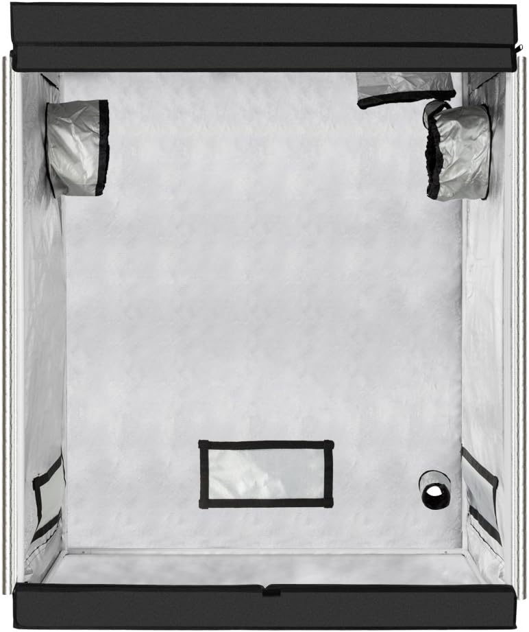 Plant Grow Tent,Home Use Hydroponic Plant Grow Tent with Observation Window and Floor Tray for Indoor Growing,Black (120x60x150cm)