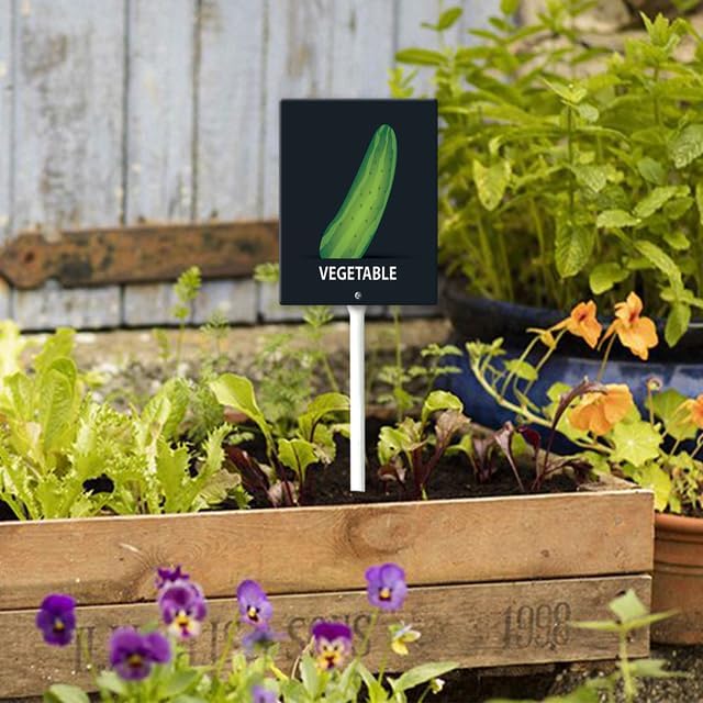 Eveokoki Aluminum Seed & Plant Labels - Plant Markes for Seedlings-Plant Tags for Pots - Garden Signs for Vegetable - Durable Markers for Plants Outdoor Waterproof - Garden Decor for Farmhouse