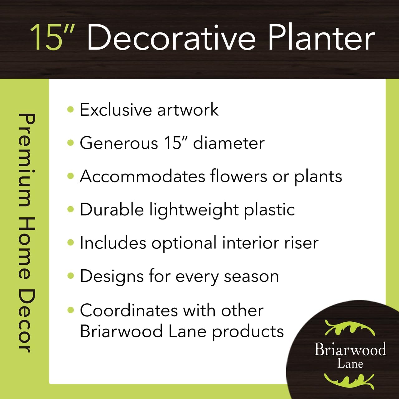 Briarwood Lane Abstract Floral Large Planter