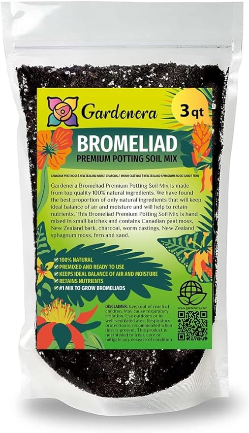 Bromeliad Soil - Ideal Blend for Thriving and Healthy Bromeliads - 3 QUARTS