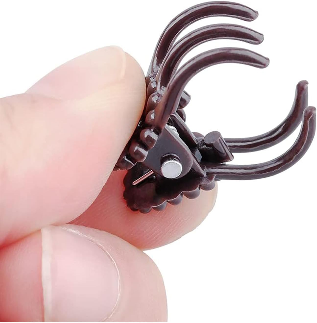 Plant Support Clips Reusable Garden Clips,100Pcs Medium Plant Clips,Tomato Support Clips,for Climbing Plants,Outdoor,Indoor Plants,Flowers,Stems,Vines Holding Clips (Brown)