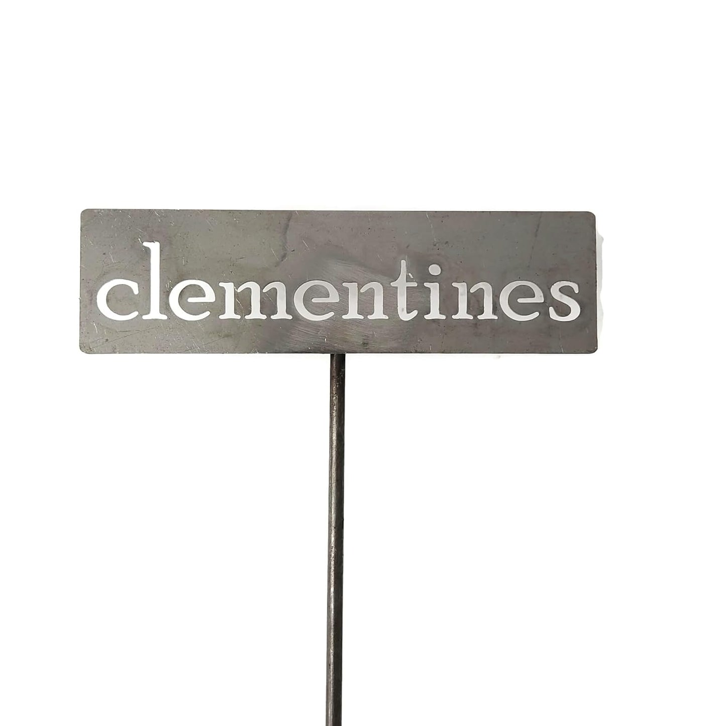 Classic Metal Garden Markers 19 Inches Tall (clementines, Raw, Unfinished Steel (will rust with time))