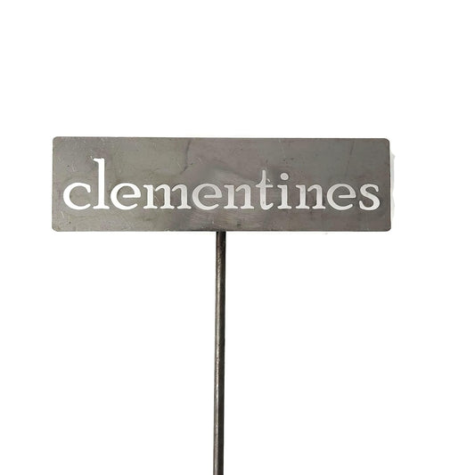 Classic Metal Garden Markers 19 Inches Tall (clementines, Raw, Unfinished Steel (will rust with time))