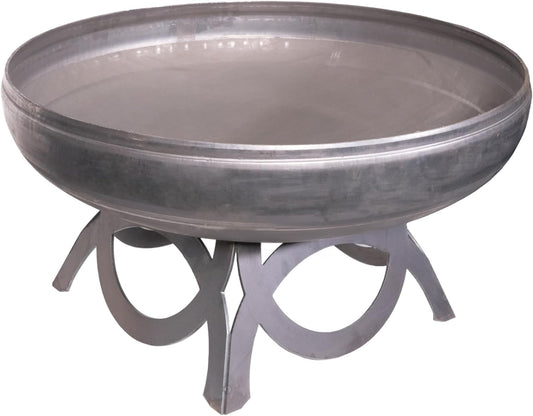Liberty Fire Pit – Ohio Flame Wood Burning Outdoor Fire Pit - 48" Diameter with Curved Base (Made in USA)