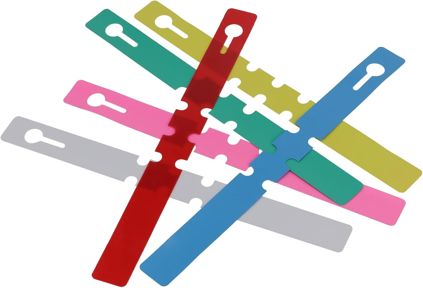 KEILEOHO 1200 PCS 6 Colors Plastic Plant Tags Wrap Around, Outdoor Waterproof Plant Labels, Nursery Garden Markers with Large Writing Surface, Adjustable Hanging Labels for Identifying Plants