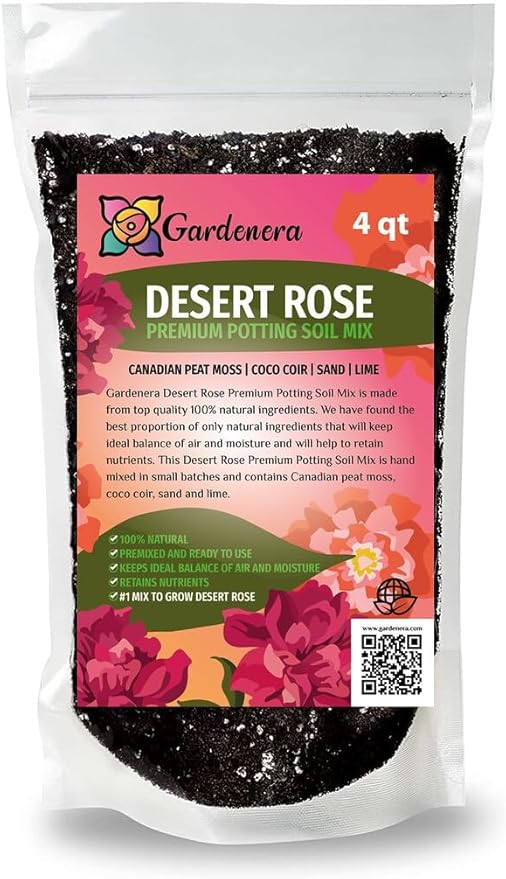 Desert Rose Planting Mix - Provide Your Adenium with an Ideal Growing Environment - 4 QUARTS
