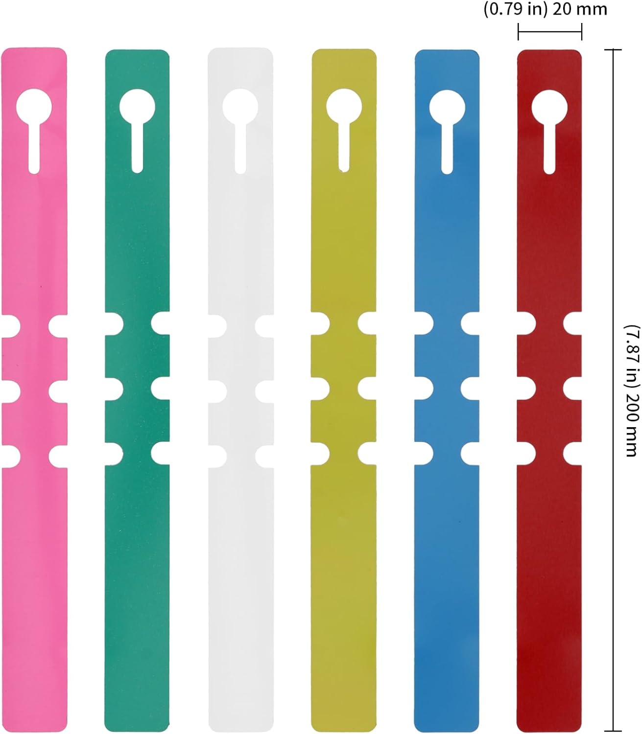 KEILEOHO 1200 PCS 6 Colors Plastic Plant Tags Wrap Around, Outdoor Waterproof Plant Labels, Nursery Garden Markers with Large Writing Surface, Adjustable Hanging Labels for Identifying Plants