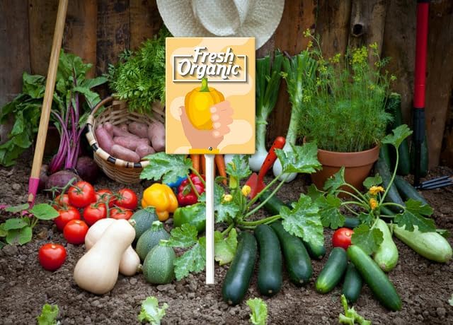 Eveokoki Aluminum Seed & Plant Labels - Plant Markes for Seedlings-Plant Tags for Pots - Garden Signs for Vegetable - Durable Markers for Plants Outdoor Waterproof - Garden Decor for Farmhouse