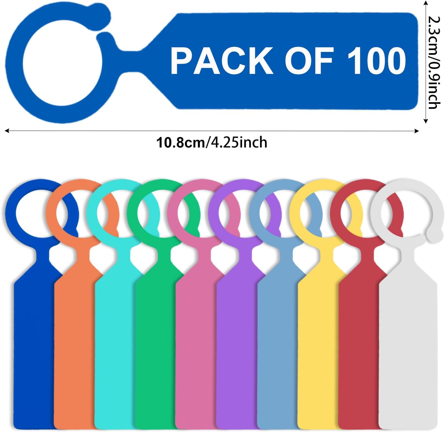 Plant Labels Yuanling 100Pcs Plastic Waterproof Plant Tree Tags Nursery Garden Markers for Indoor Outdoor Gardening Plants Vegetables Flowers Potted (Mixed 10 Colors with 1 Marker Pen)