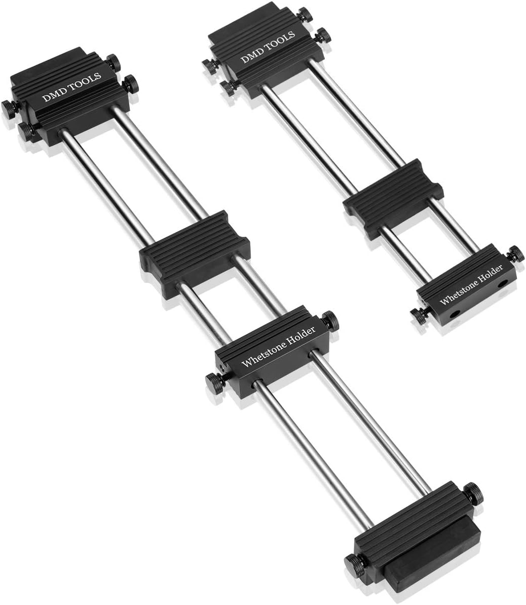 Professional Superfine Knife Sharpening Stone Set Sink Bridge Whetstone Holder, Adjustable Sharpening Stone Holder Knife Sharpeners Tool Kit for Kitchen Hunting (LONG HOLDER)