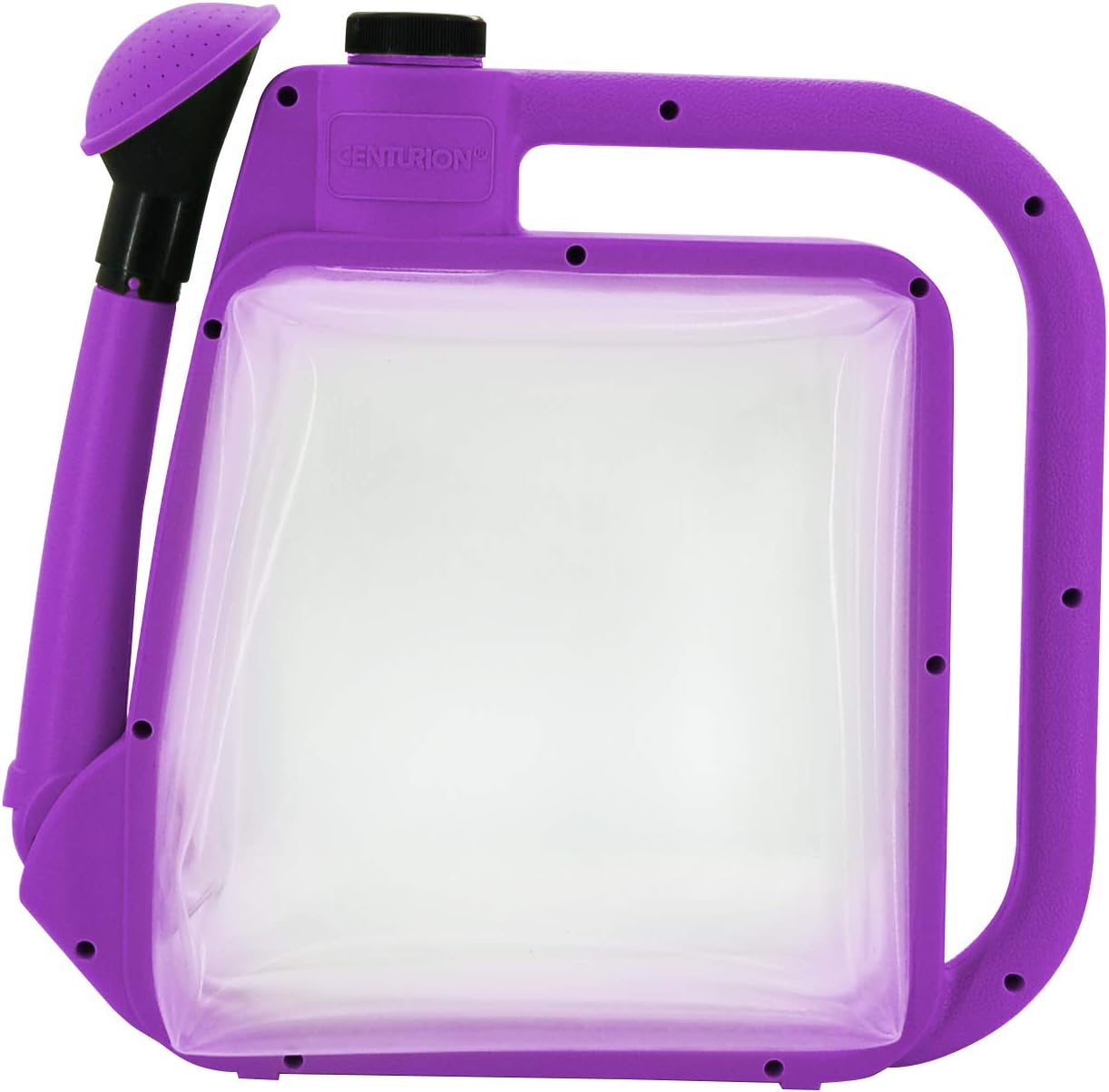 Centurion 1408 Foldable Clear Plastic Watering Can,1.5 Gal with Rotating Nozzle, Long Stem Spout, Compact Ergonomic Design with Sprinkler & Pouring System Ideal for Indoor/Outdoor Gardening - Lavender