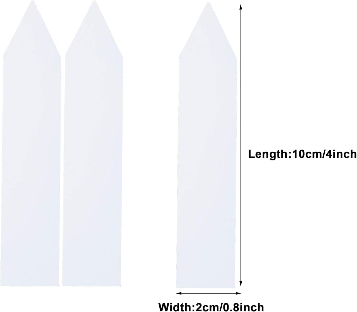 1000 Pcs 4 Inch Plastic Plant Nursery Garden Labels Waterproof Pot Markers Garden Stake Tags, White