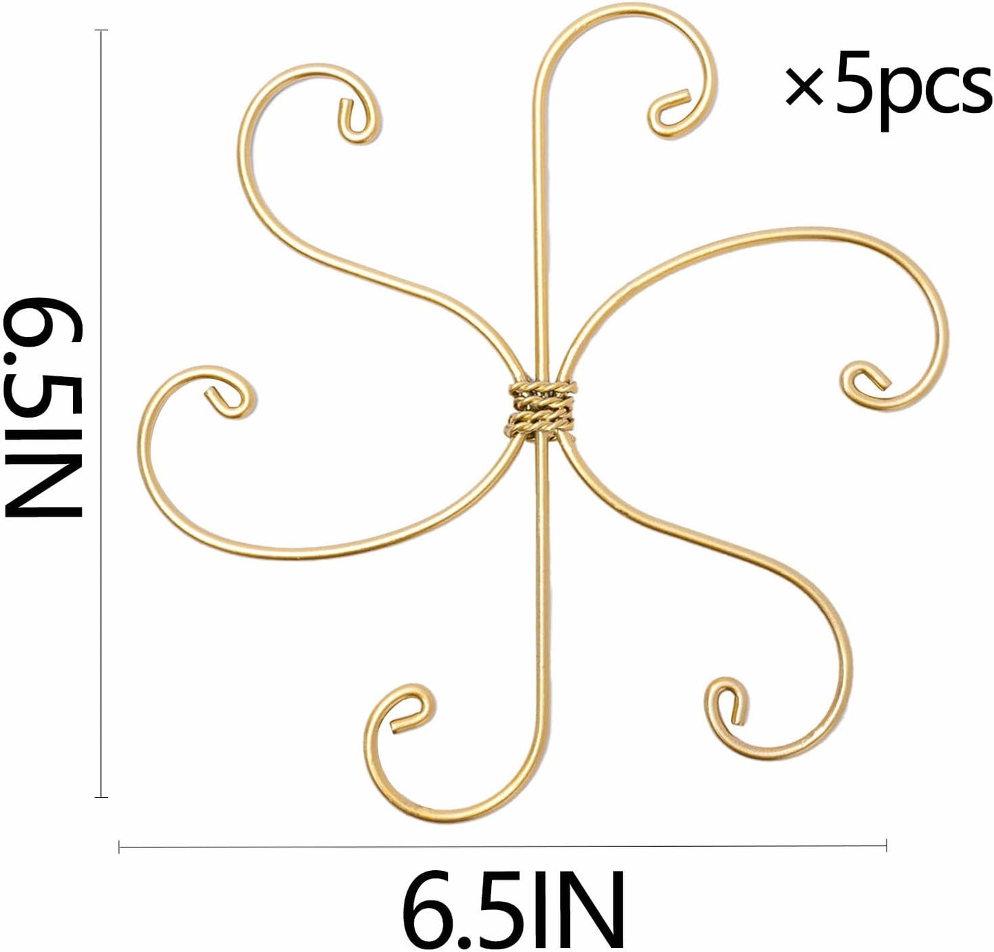 5PCS Monstera Plant Stem Support Hook - 6.5 * 6.5IN Durable Metal Stem Stabilizer for Monstera Plants and Fishbone Cactus - Gentle Protection Leaf Holder - Easy Installation - 5 Piece Set