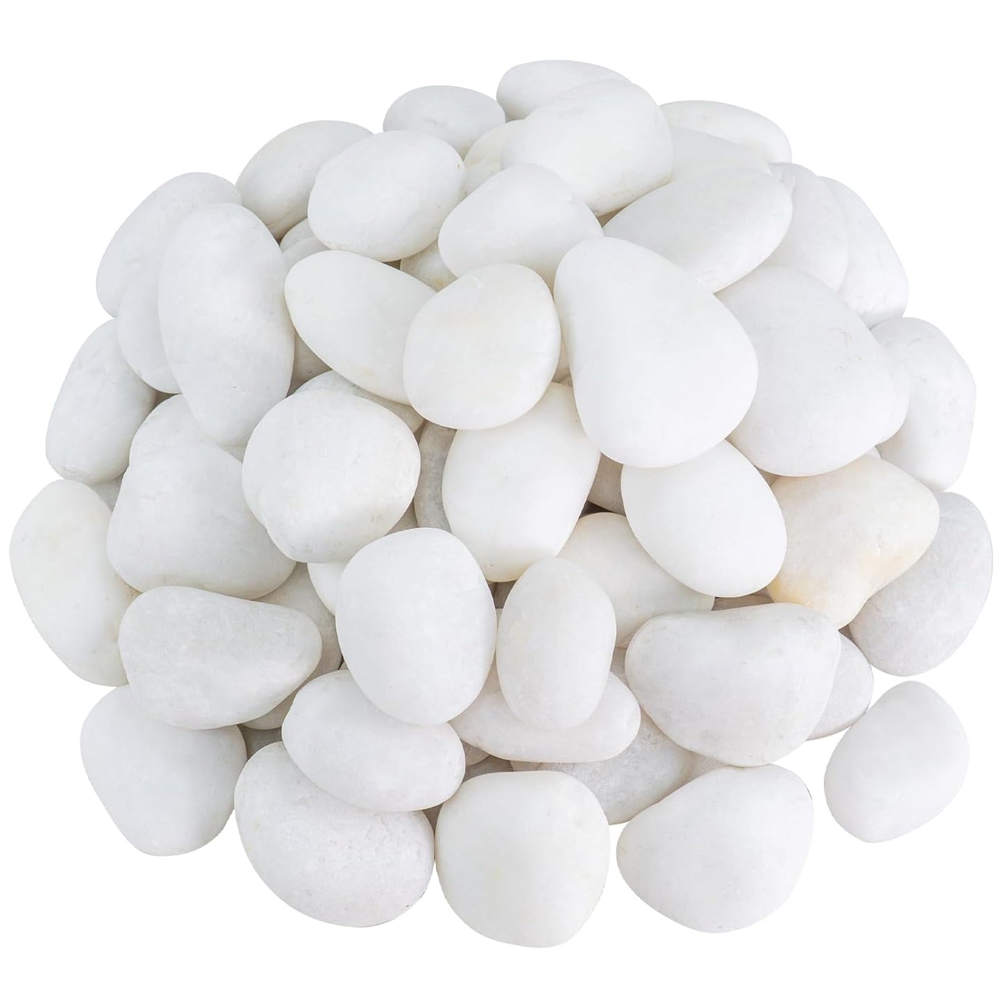 Large River Rocks, 20lbs Aquarium Rocks, 3-4 Inch White Pebbles for Indoor Plants, Natural Stones for Landscaping Garden Paving Plant Rocks Crafting Walkways
