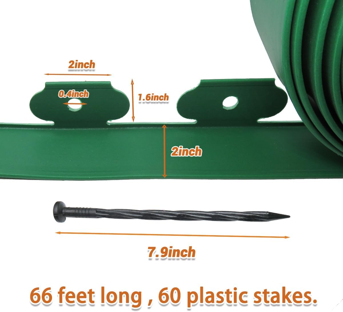 Landscape Edging, Garden Edging Border, Flower Bed Edging Borders Lawn Edging Borders Landscape Edging Border Garden Edging Border Wild Flower Garden Border Paver Edging (Green-66ft)