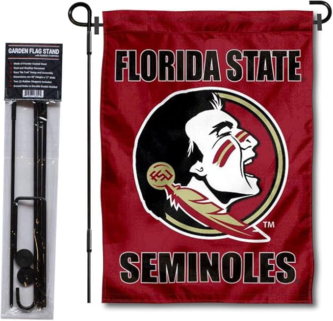 College Flags & Banners Co. Florida State Seminoles Garden Flag with Stand Holder