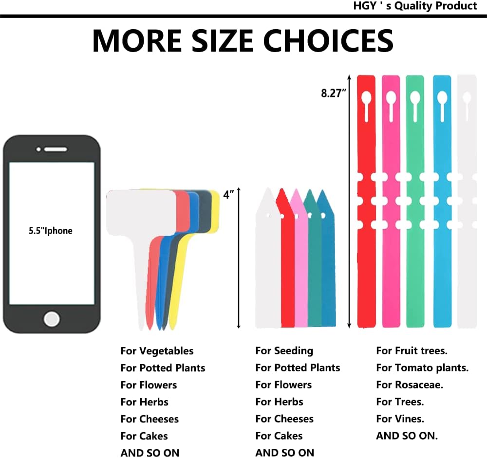 Red Thick Plant Labels Plastic Plant T-Type Tags Nursery Garden Labels 100 Pcs