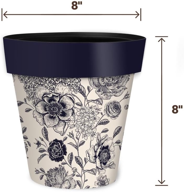 Briarwood Lane Woodcut Floral Small Planter