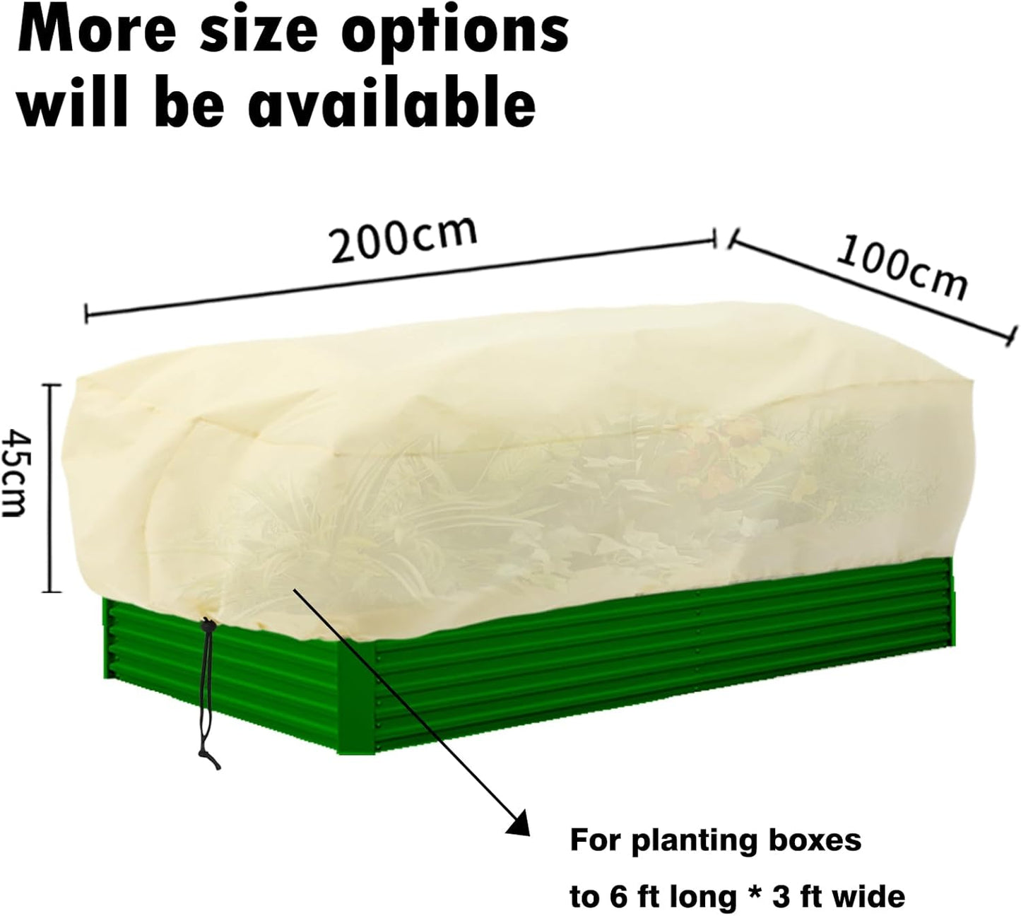 Rectangular Plant Protection Blanket, Winter Outdoor Garden Frost Protection, 2 Pieces, 78.7 x 39.3 x 17.7 Inches