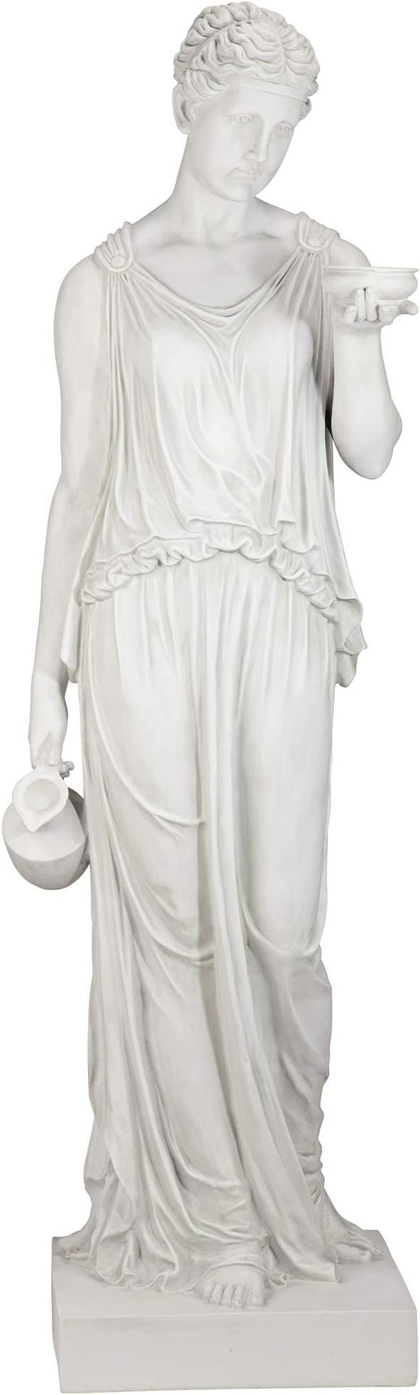 Design Toscano Hebe Greek Woman Patron of Youth Indoor/Outdoor Garden Statue, Estate Size, 62 inches tall, Cast Stone Resin, Antique Stone Finish