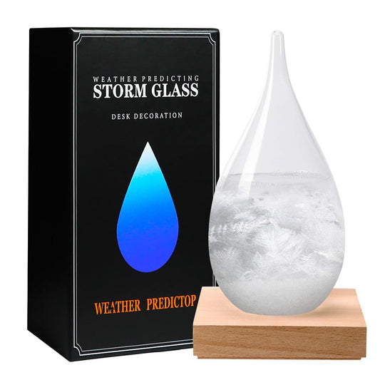 Father's Day Gifts for Him, Storm Glass Weather Predictor, Drop-Shaped Glass Barometer Weather Station, Unique Decorative Glass Bottles Weather Forecaster for Home and Office