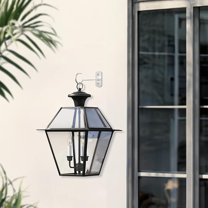 Hanging Plant Bracket 6inch 4Pack Metal Plant Hook Shepherds Hook Decorative Wall Plant Hanger for Hanging Lanterns Bird Feeder Flower Basket Home Decor Indoor & Outdoor White